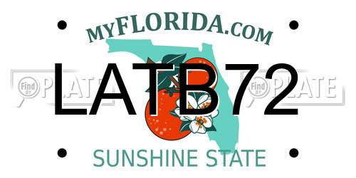 LATB72 Florida License Plate