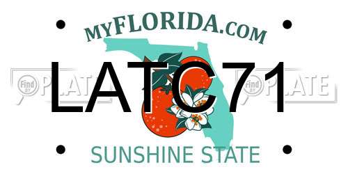 LATC71 Florida License Plate