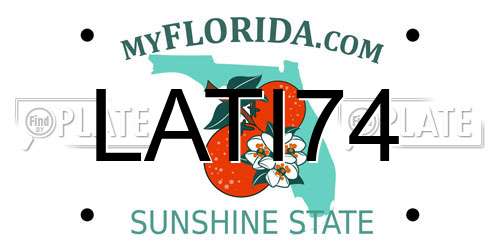 LATI74 Florida License Plate