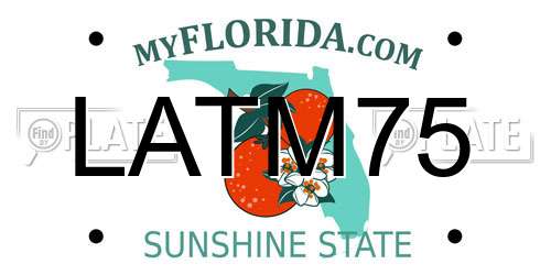 LATM75 Florida License Plate