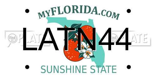 LATN44 Florida License Plate