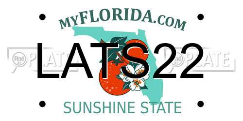 LATS22 Florida License Plate