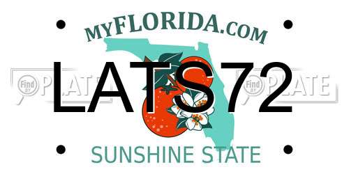 LATS72 Florida License Plate