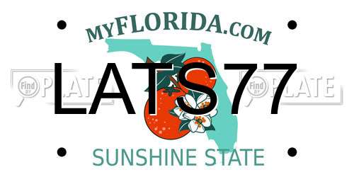 LATS77 Florida License Plate