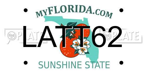 LATT62 Florida License Plate