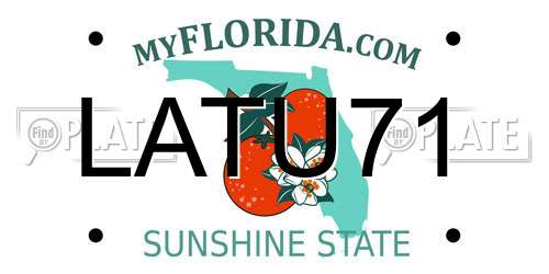 LATU71 Florida License Plate