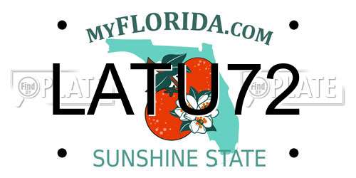 LATU72 Florida License Plate