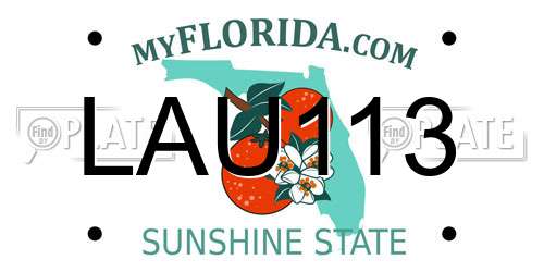 LAU113 Florida License Plate
