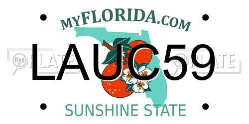 LAUC59 Florida License Plate