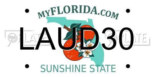 LAUD30 Florida License Plate