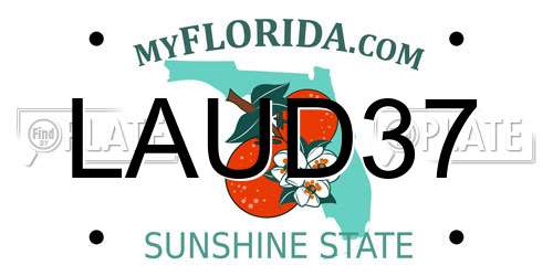 LAUD37 Florida License Plate