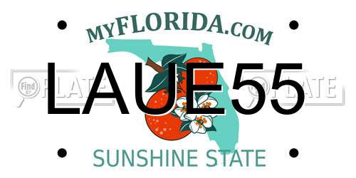 LAUE55 Florida License Plate