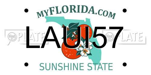 LAUI57 Florida License Plate