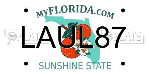 LAUL87 Florida License Plate