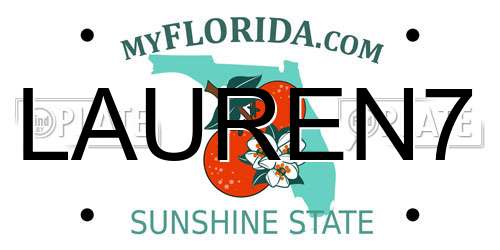 LAUREN7 Florida License Plate