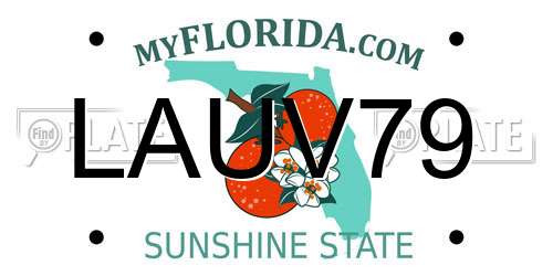LAUV79 Florida License Plate