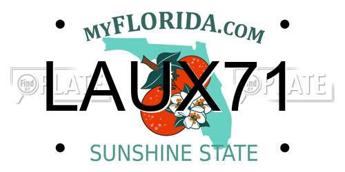 LAUX71 Florida License Plate