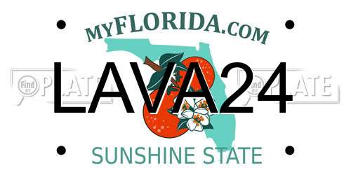 LAVA24 Florida License Plate