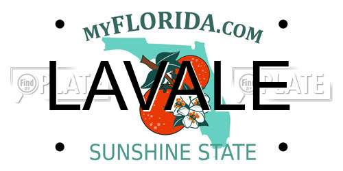 LAVALE Florida License Plate
