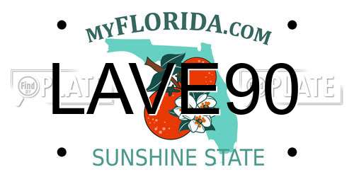 LAVE90 Florida License Plate