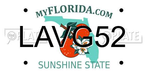 LAVG52 Florida License Plate