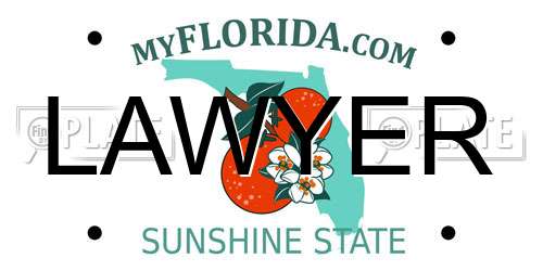 LAWYER Florida License Plate