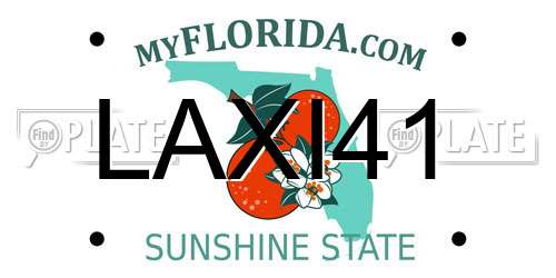 LAXI41 Florida License Plate
