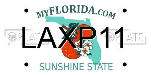 LAXP11 Florida License Plate