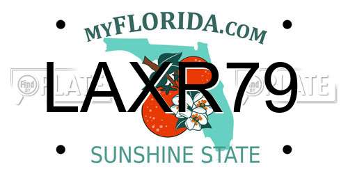 LAXR79 Florida License Plate