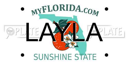 LAYLA Florida License Plate