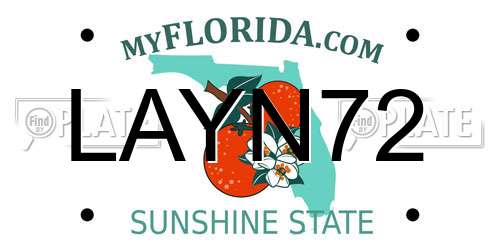LAYN72 Florida License Plate