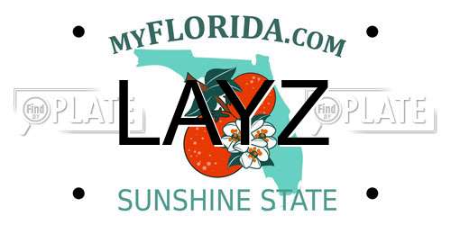 LAYZ Florida License Plate