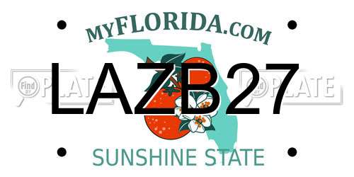 LAZB27 Florida License Plate