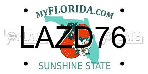 LAZD76 Florida License Plate