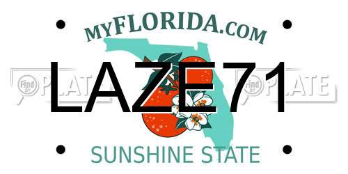 LAZE71 Florida License Plate