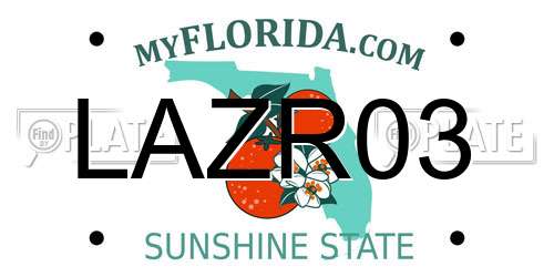 LAZR03 Florida License Plate