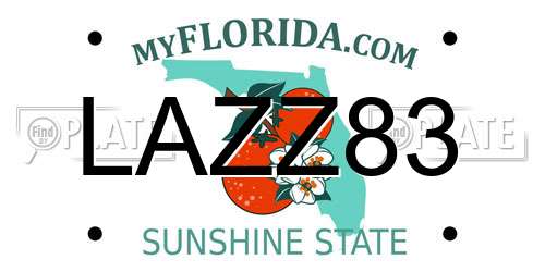 LAZZ83 Florida License Plate