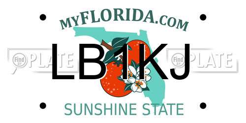 LB1KJ Florida License Plate