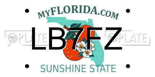LB7FZ Florida License Plate