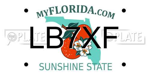 LB7XF Florida License Plate