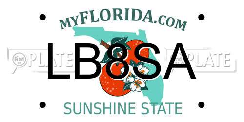 LB8SA Florida License Plate