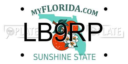 LB9RP Florida License Plate