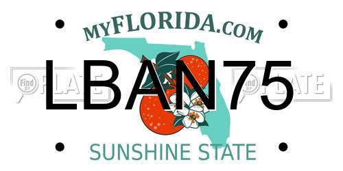 LBAN75 Florida License Plate