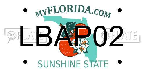 LBAP02 Florida License Plate