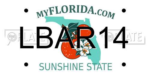 LBAR14 Florida License Plate