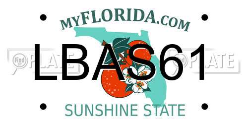 LBAS61 Florida License Plate