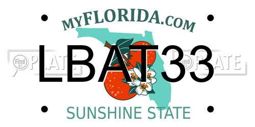 LBAT33 Florida License Plate