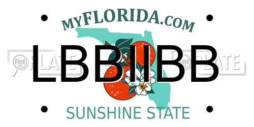 LBBIIBB Florida License Plate