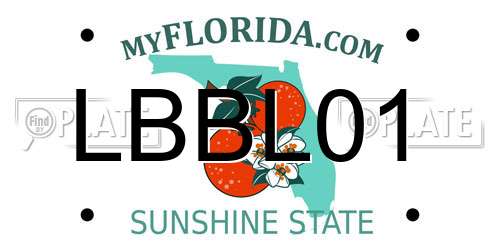 LBBL01 Florida License Plate