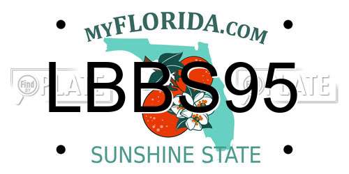 LBBS95 Florida License Plate